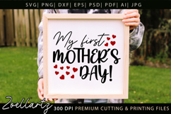 First Mothers Day SVG for Cricut Mama Mom T-shirt Mug Design Product Image 4