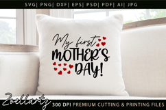 First Mothers Day SVG for Cricut Mama Mom T-shirt Mug Design Product Image 3