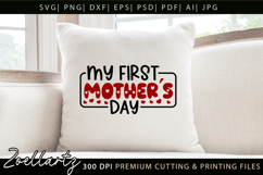 First Mothers Day SVG for Cricut Mama Mom T-shirt Mug Design Product Image 3