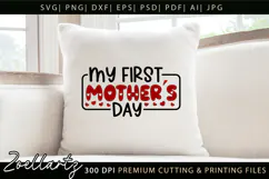 First Mothers Day SVG for Cricut Mama Mom T-shirt Mug Design Product Image 3
