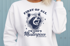 Funny Christian Raccoon SVG I’m God’s Masterpiece Ephesians Product Image 2