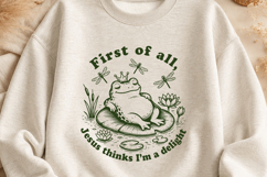 First of All Jesus Thinks I’m a Delight SVG, Christian Frog Product Image 2