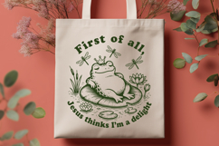 First of All Jesus Thinks I’m a Delight SVG, Christian Frog Product Image 3