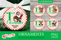 Baby's 1st Christmas | Round Christmas Ornament Product Image 1