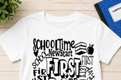 First Day of Kindergarten SVG, Back to School Word Art File Product Image 6