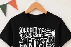 First Day of Kindergarten SVG, Back to School Word Art File Product Image 3
