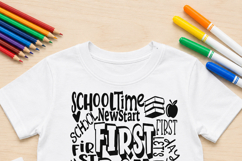 First Day of Pre-K SVG, Preschool Back to School Typography Product Image 4