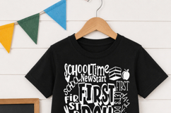 First Day of Pre-K SVG, Preschool Back to School Typography Product Image 2