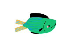 Cute Cartoon Ocean Fish Clipart, Sea Animal Set Product Image 4