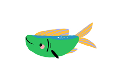 Cute Cartoon Ocean Fish Clipart, Sea Animal Set Product Image 7