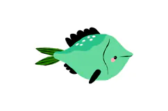 Cute Cartoon Ocean Fish Clipart, Sea Animal Product Image 8