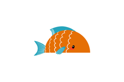 Cute Mediterranean Fish Clipart Isolated Drawn PNG Product Image 7