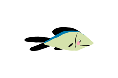 Cute Cartoon Ocean Fish Clipart, Sea Animal Set Product Image 9