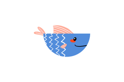 Cute Mediterranean Fish Clipart Isolated Drawn PNG Product Image 8