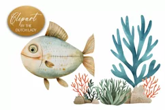 The Beige Ocean Clipart - 4 PNG Files Product Image 3