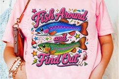 Fish Around and Find Trout PNG, Preppy Fishing Design Product Image 5