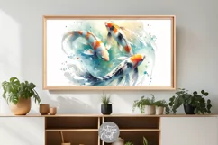 Koi fish watercolor painting, Frame Tv Art Koi, Frame Tv Art Product Image 3