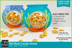 Fish Bowl Birthday Party Favor | Fish Bowl Candy Dome SVG