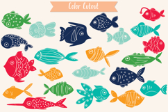 Hand-Drawn Colored Fish | Tropical Fishes | Under the Sea Product Image 3