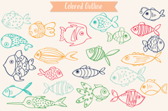 Hand-Drawn Colored Fish | Tropical Fishes | Under the Sea Product Image 4