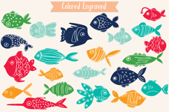 Hand-Drawn Colored Fish | Tropical Fishes | Under the Sea Product Image 6