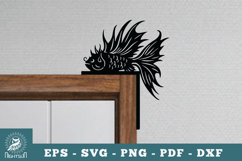 Fish Door Corner Lasercut SVG Product Image 1