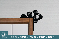 Fish Door Corner Lasercut SVG Product Image 1