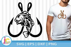 Fish Svg | Fisherman Fishing Hook Svg Product Image 1