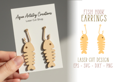 Fish Earrings Laser Cut Template Product Image 1
