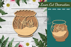 Fish in Bowl Laser Cut Decoration Product Image 1