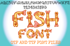 Fish Lettering ABC Text Font Alphabet OTF Goldfish Type Illustration by Squeeb Creative