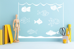 Hand-Drawn White Fish | Tropical Fishes | Under the Sea Product Image 10