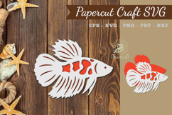 Fish Paper Cut SVG Product Image 1