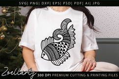 Zentangle Fish SVG PNG Mandala Fish Art Fishing Camping SVG Product Image 2