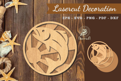Fish Round Lasercut Decoration Product Image 1
