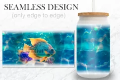 Ocean can glass wrap, beach libbey can glass design Product Image 2