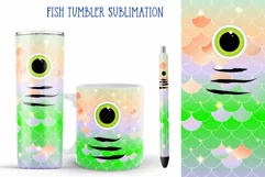 fish tumbler-mug-pen sublimation