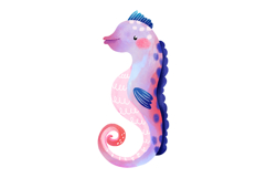 Watercolor Cute Ocean Life Clipart Undersea Animal Product Image 9