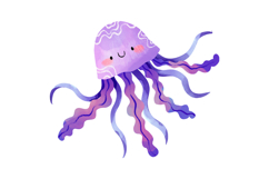 Watercolor Cute Ocean Life Clipart Undersea Animal Product Image 4