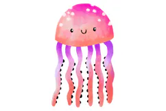 Watercolor Cute Ocean Life Clipart Undersea Animal Product Image 5