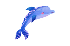 Watercolor Cute Ocean Life Clipart Undersea Animal Product Image 6