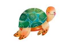Watercolor Cute Ocean Life Clipart Undersea Animal Product Image 7