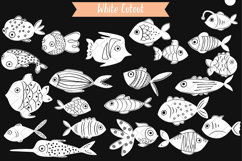 Hand-Drawn White Fish | Tropical Fishes | Under the Sea Product Image 4