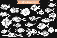 Hand-Drawn White Fish | Tropical Fishes | Under the Sea Product Image 7