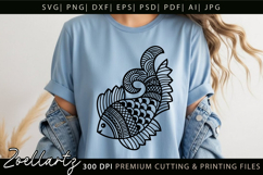 Zentangle Fish SVG PNG Mandala Fish Art Fishing Camping SVG Product Image 7