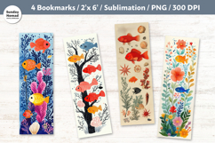 Fish Themed Bookmark , Printable Crafts, 4 PNG Product Image 1