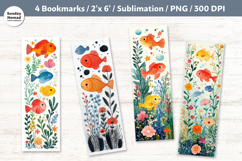 Fish Themed Bookmark , Printable Crafts, 4 PNG Product Image 1