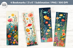 Fish Themed Bookmark , Printable Crafts, 4 PNG Product Image 1