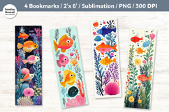 Fish Themed Bookmark , Printable Crafts, 4 PNG Product Image 1