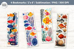 Fish Themed Bookmark , Printable Crafts, 4 PNG Product Image 1